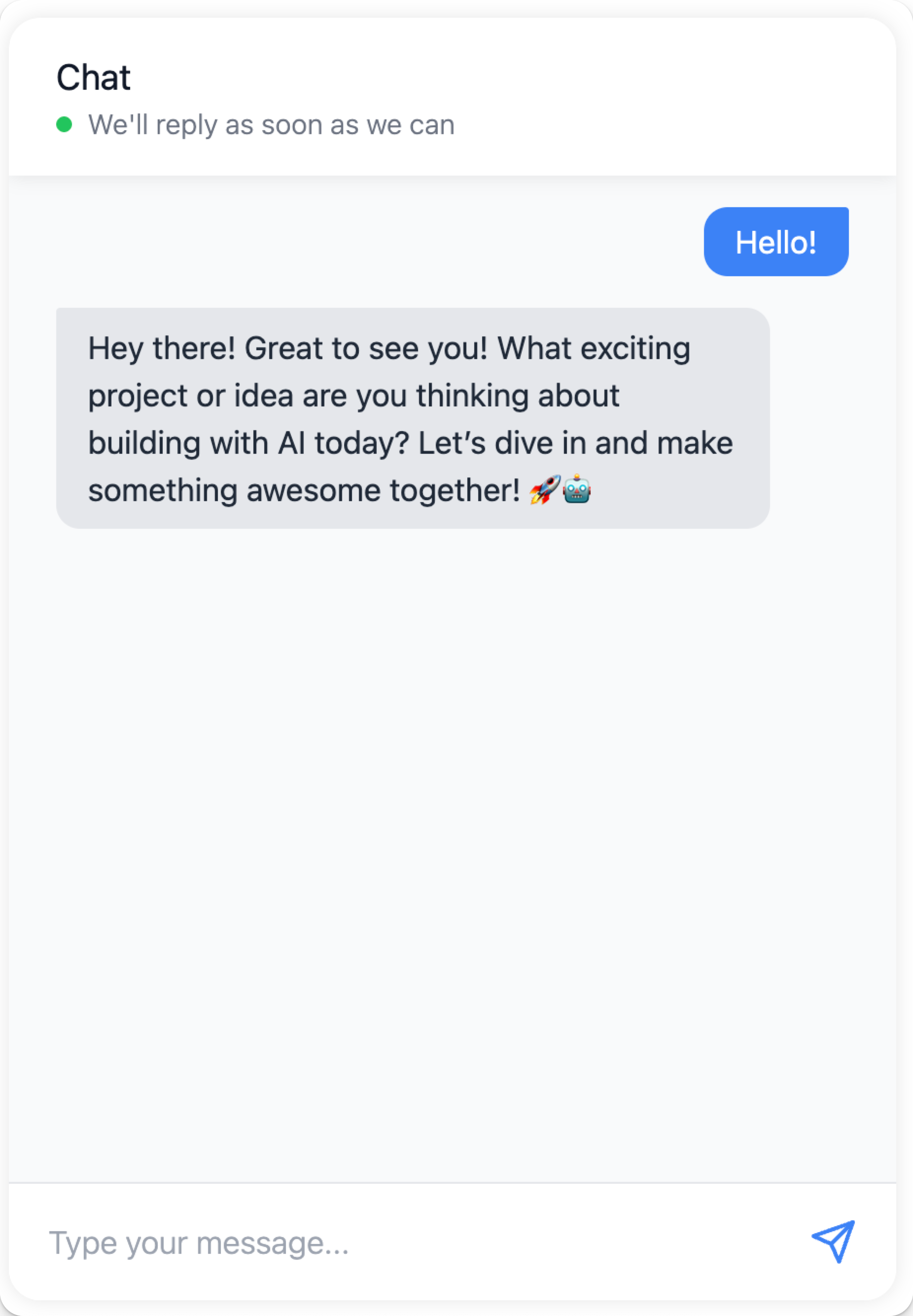 Default chat widget