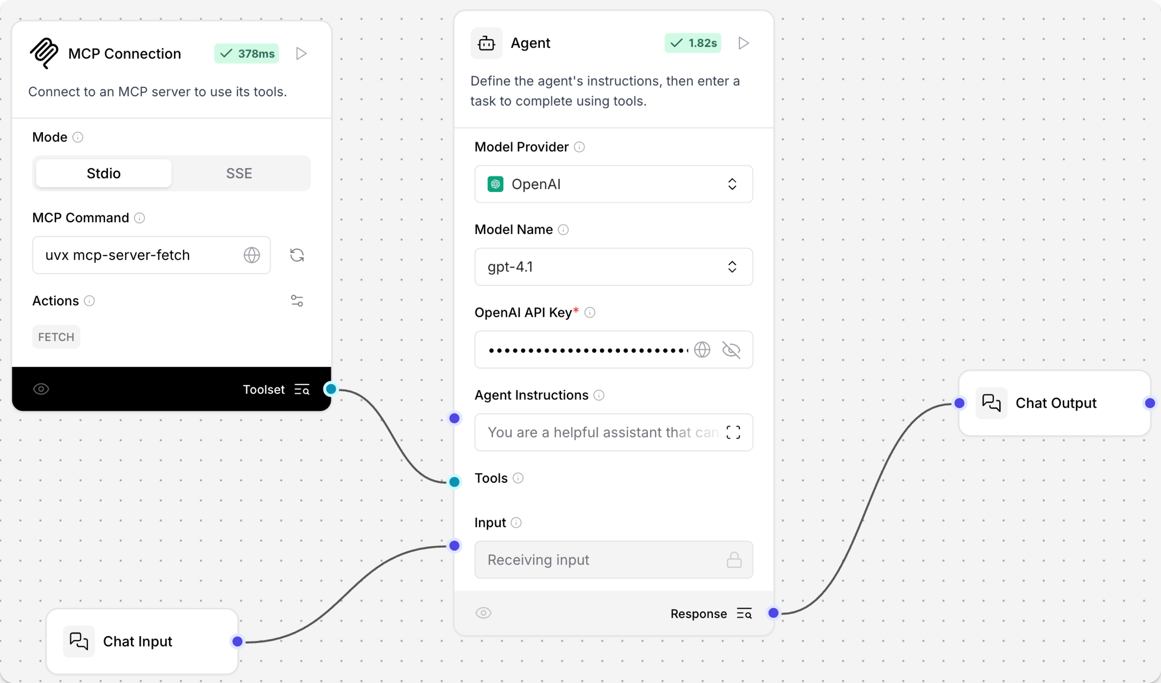 MCP connection component
