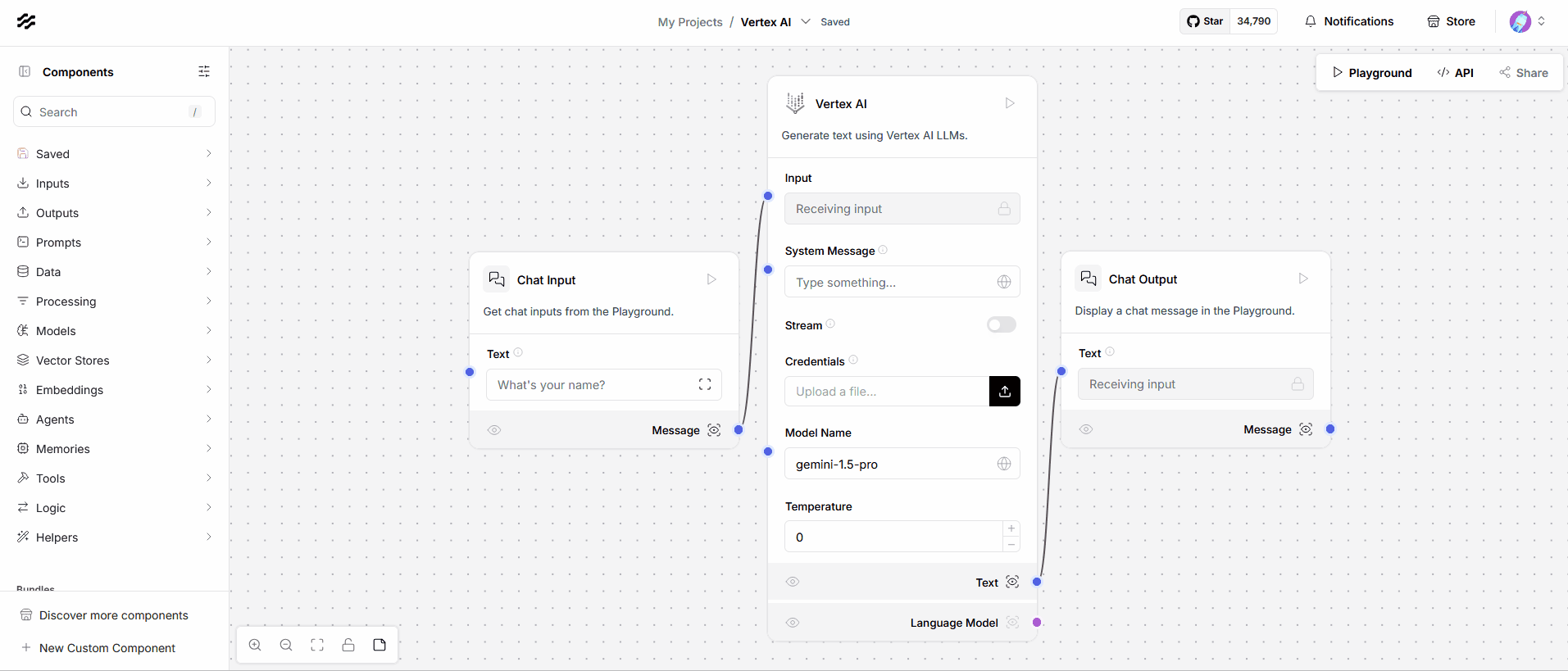 Configure Vertex AI Credentials in Langflow