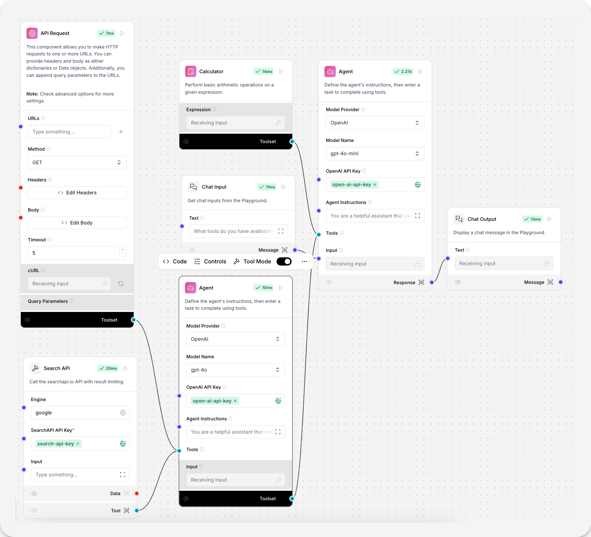 Chat with agent component